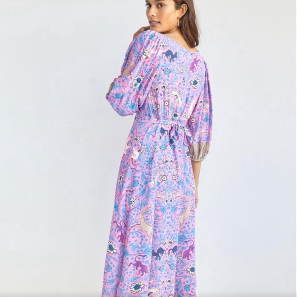 NWT Anthropologie / Plenty by Tracy Reese Puff-Sleeve Midi Dress, 1X - Picture 2 of 4